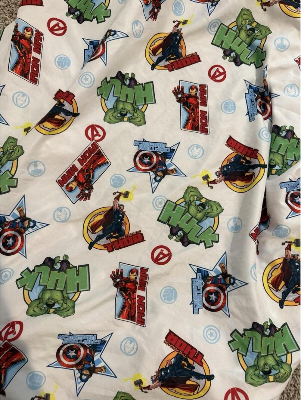 Marvel Avengers Superheroes 2piece TODDLER SHEET SET Fitted And Pillowcase